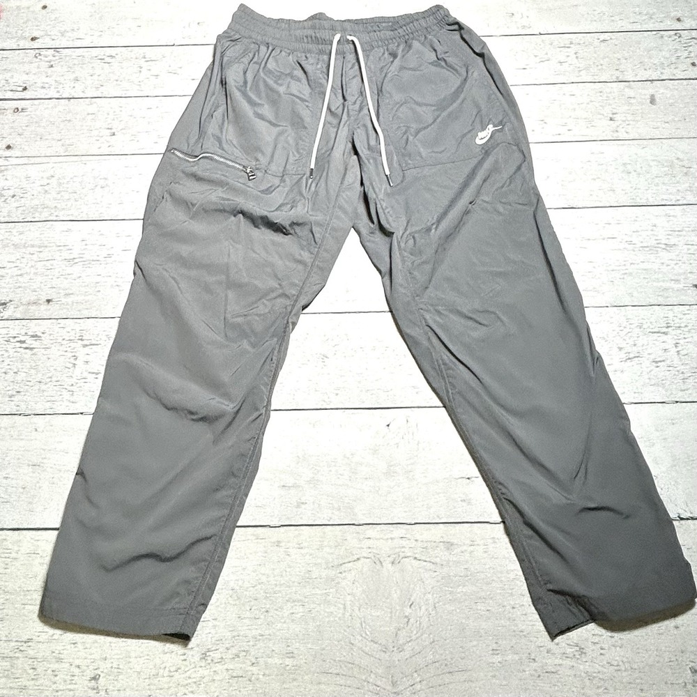 Nike Mens Gray Dri-FIT Jogger Track Pants Straight Leg XL